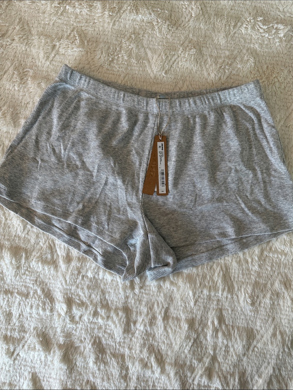 SKIMS Cotton Rib Loose Short Lounge Shorts NWT
